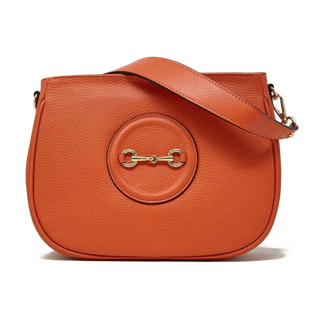 Bailey Orange Genuine Italian Leather Shoulder Bag