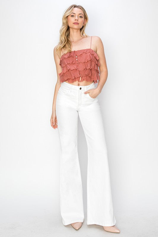 Hampton white wide leg jean