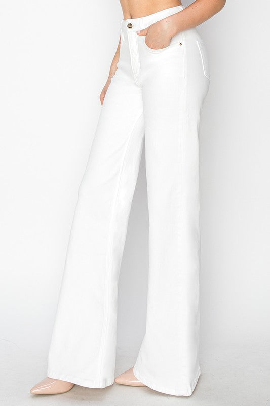 Hampton white wide leg jean