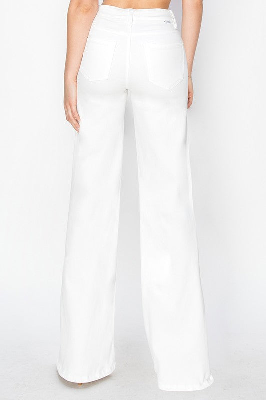 Hampton white wide leg jean