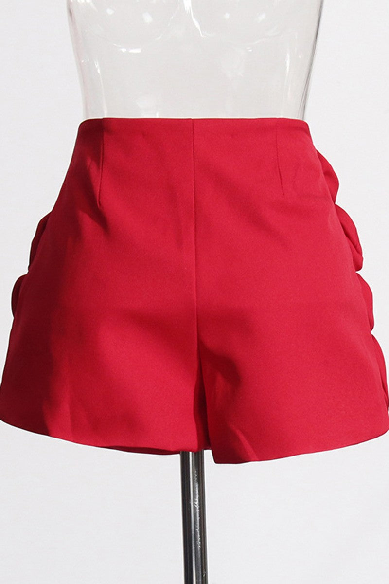 Rupa red 3d rose skort