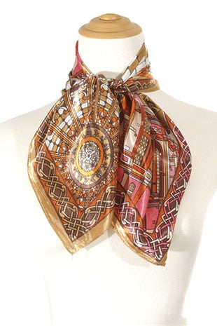 Baroque Print Silk Scarf