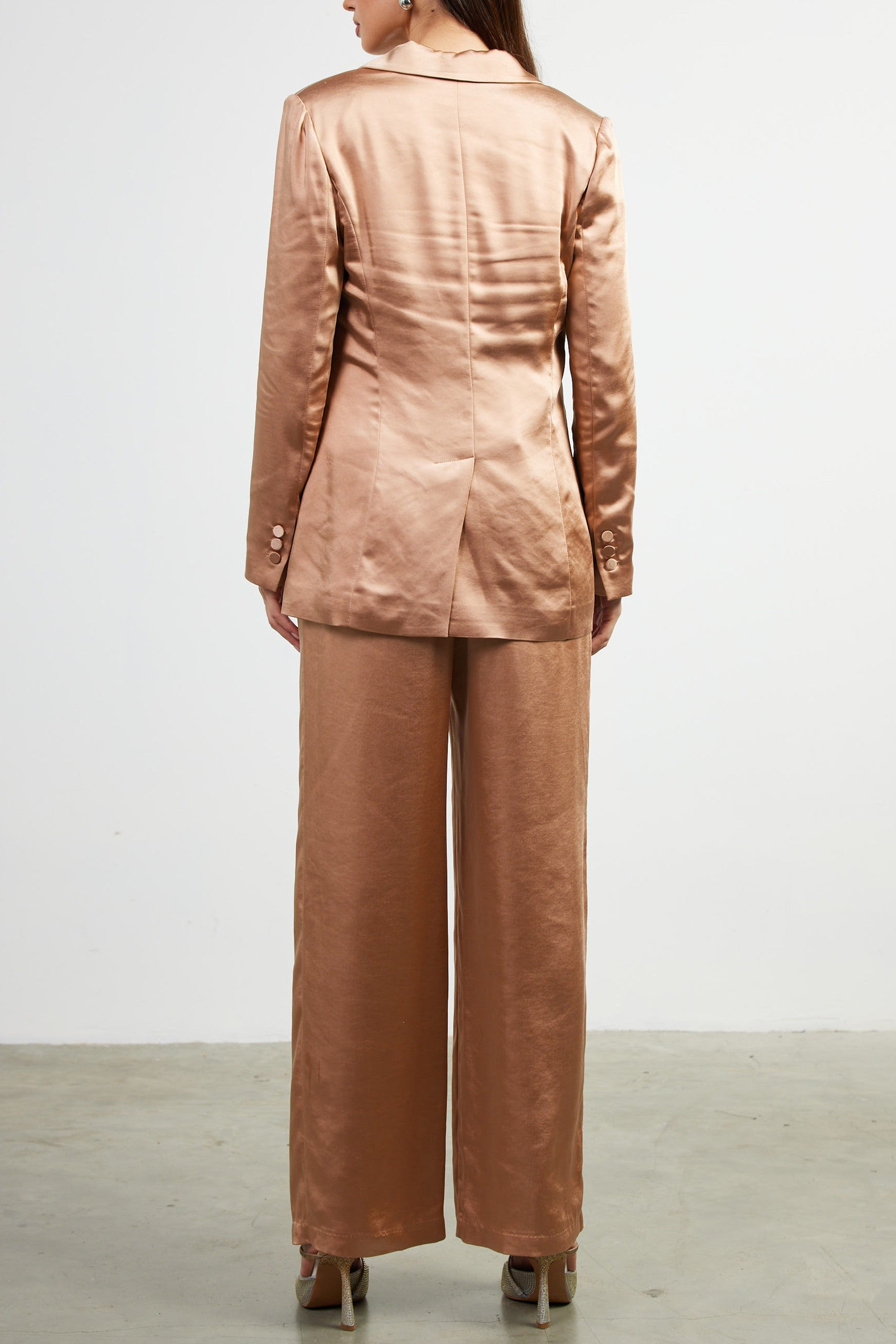 Ayla Almond Blazer with Front Button