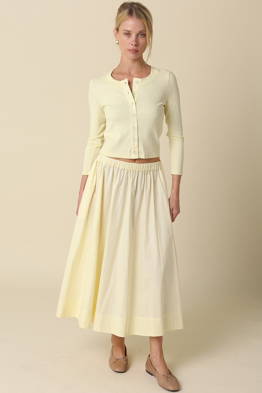 Sara Butter Elastic Band Full Skirt