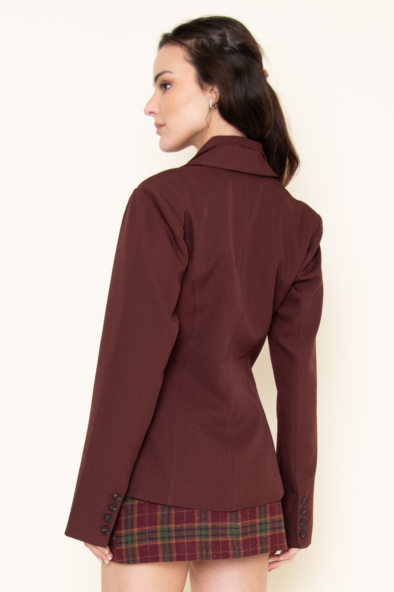 Heidi burgundy blazer jacket