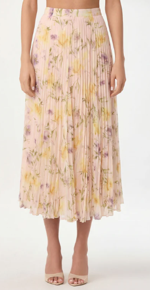 Felicity floral pleated midi skirt