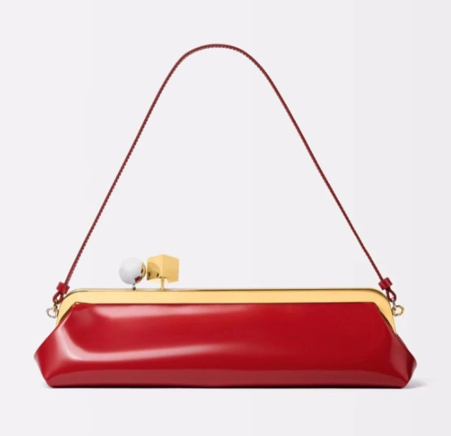 Linda Two Tone Clutch Bag with Crossbody Strap