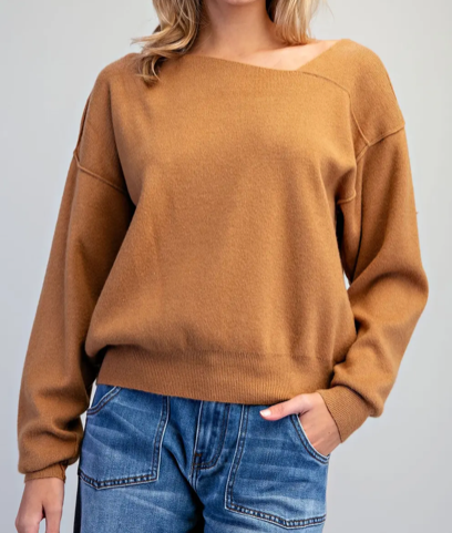 Alex Asymmetric Neck Sweater