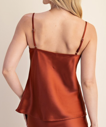 Liora Sienna Satin Cowl Neck Cami