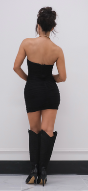Karina Karina Black Strapless Dress