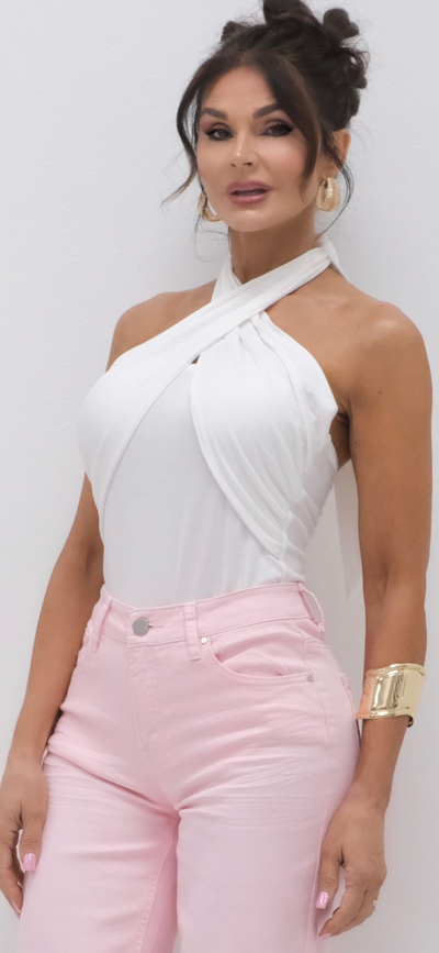 Twist And Turns White Bodysuit