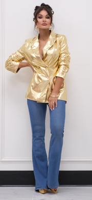 Golden Girl Metallic Blazer