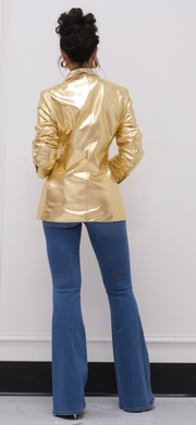 Golden Girl Metallic Blazer