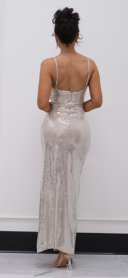 Silver Lining Sequin Midi Dress