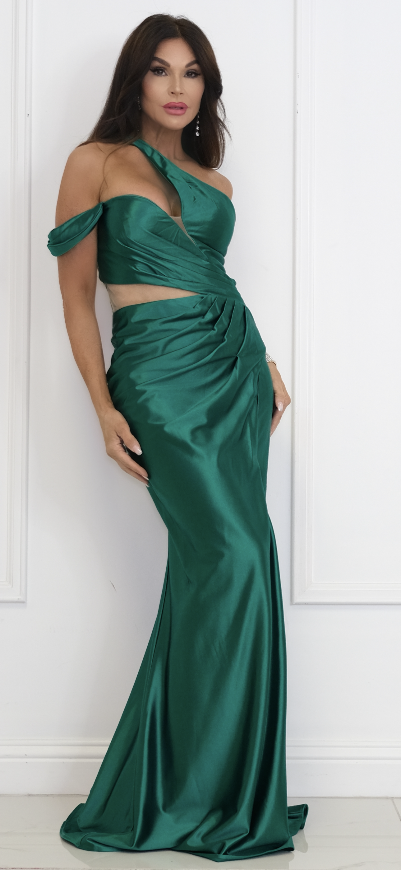 Gisselle Emerald Satin Formal